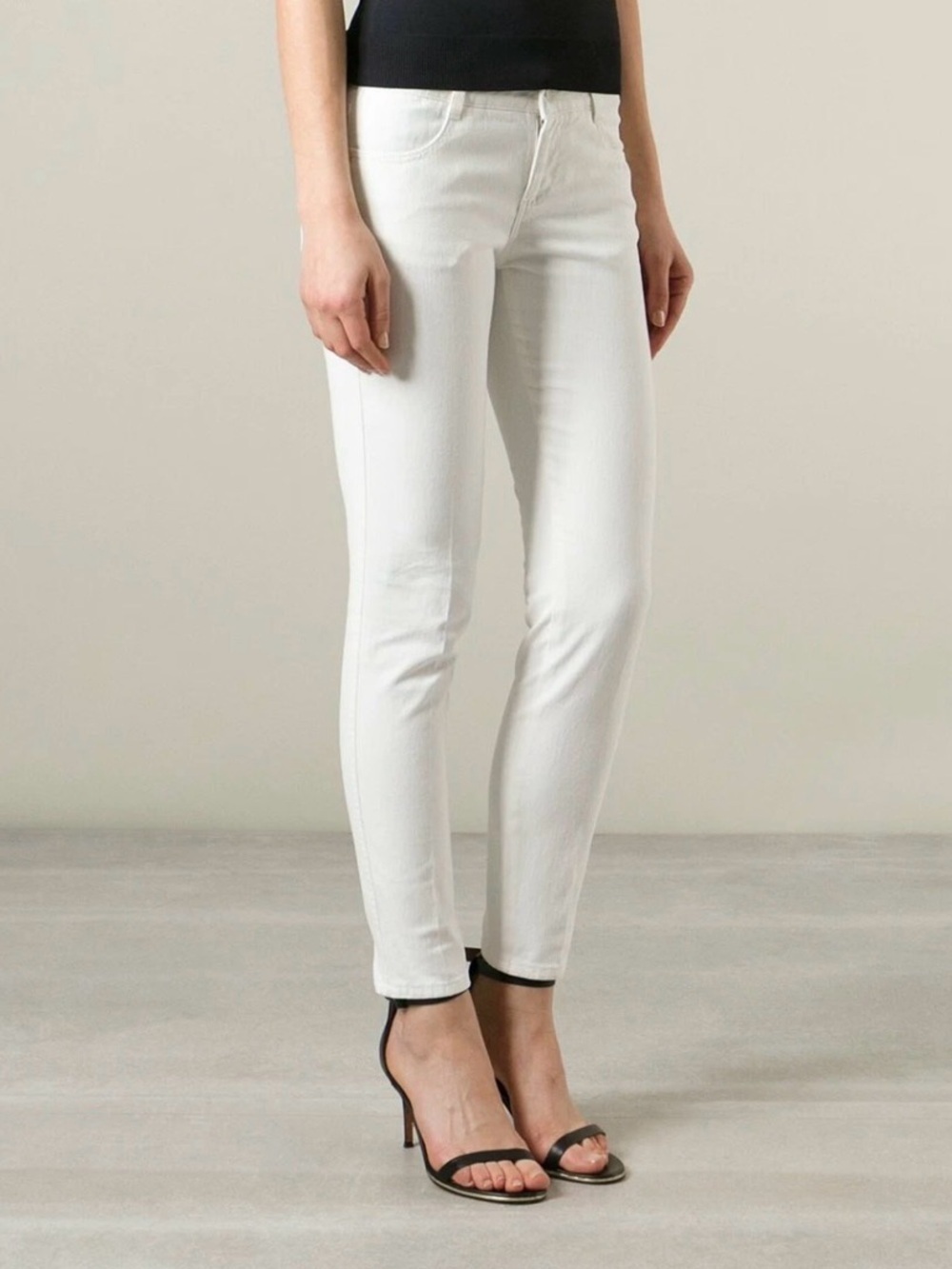 Stella McCartney White Skinny Jeans Size 26 Made in Italy